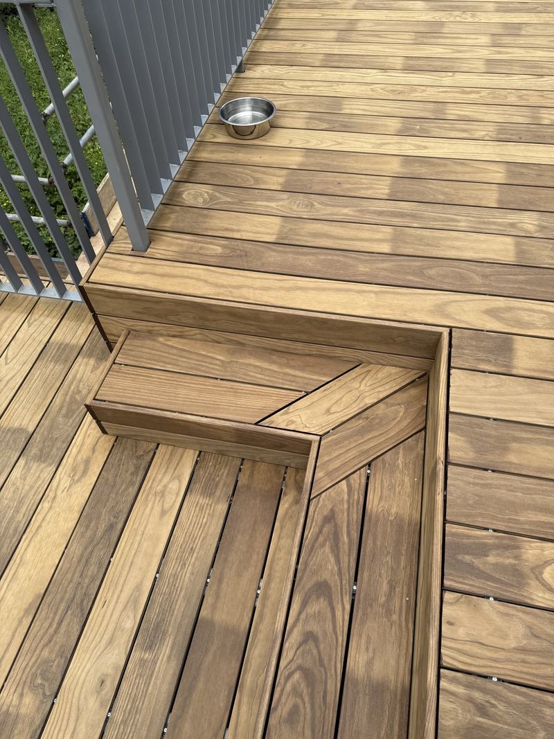Cedar canopy and deck in Benenden, finished