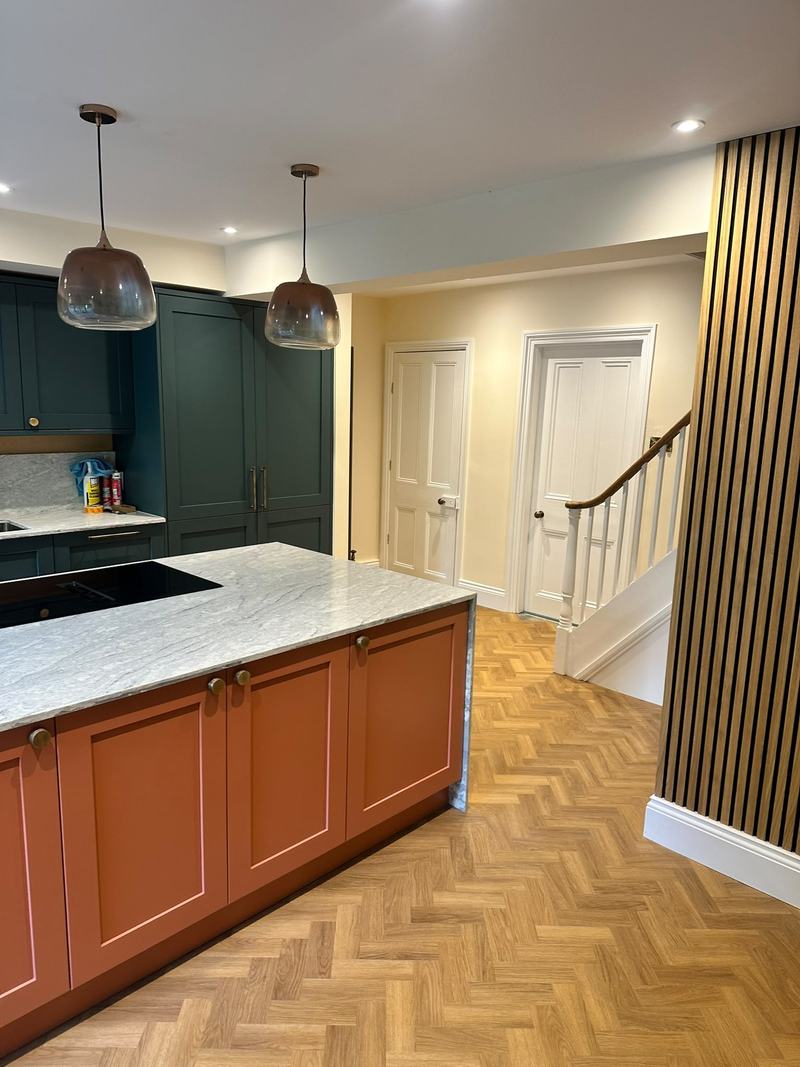 Kitchen and rear opening in Crowborough, finished
