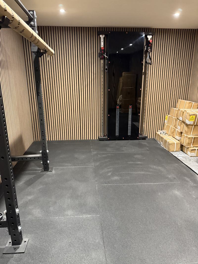 Garage to home gym in Orpington, finished