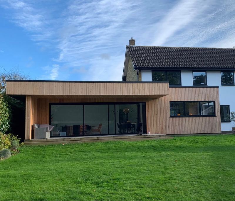 Timber-clad rear extension in Wadhurst
